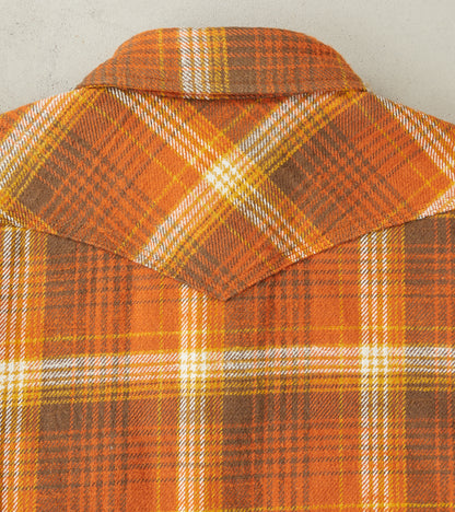 399-ORA - Western - 12oz Slubby Heavy Flannel Check Orange