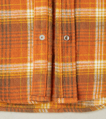 399-ORA - Western - 12oz Slubby Heavy Flannel Check Orange