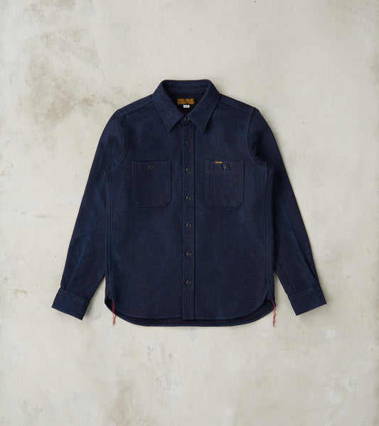 Iron Heart 397-IND - Work Shirt - 21oz Indigo Sashiko