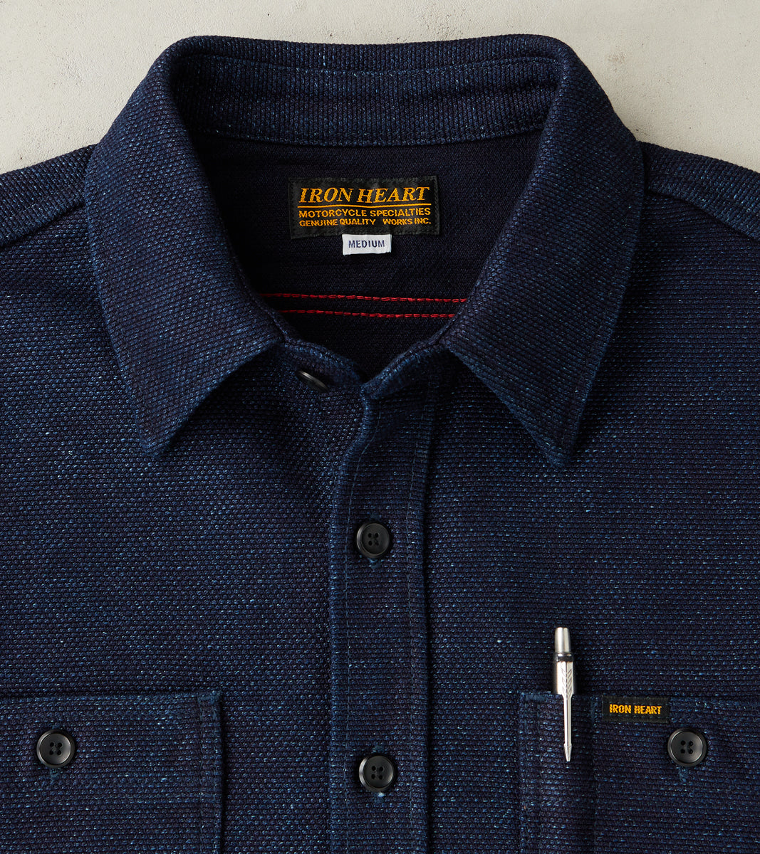 397-IND - Work Shirt - 21oz Indigo Sashiko