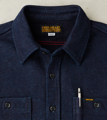 397-IND - Work Shirt - 21oz Indigo Sashiko