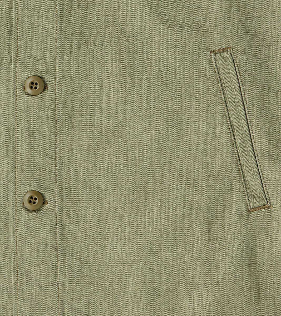 385-ODG - Military CPO Shirt - 9oz Olive Drab Green Herringbone Twill