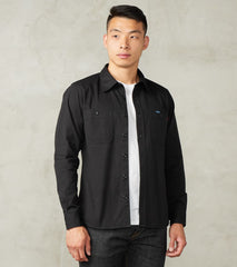 Iron Heart 395-BLK - Work Shirt - 7oz Black Japanese Fatigue Cloth