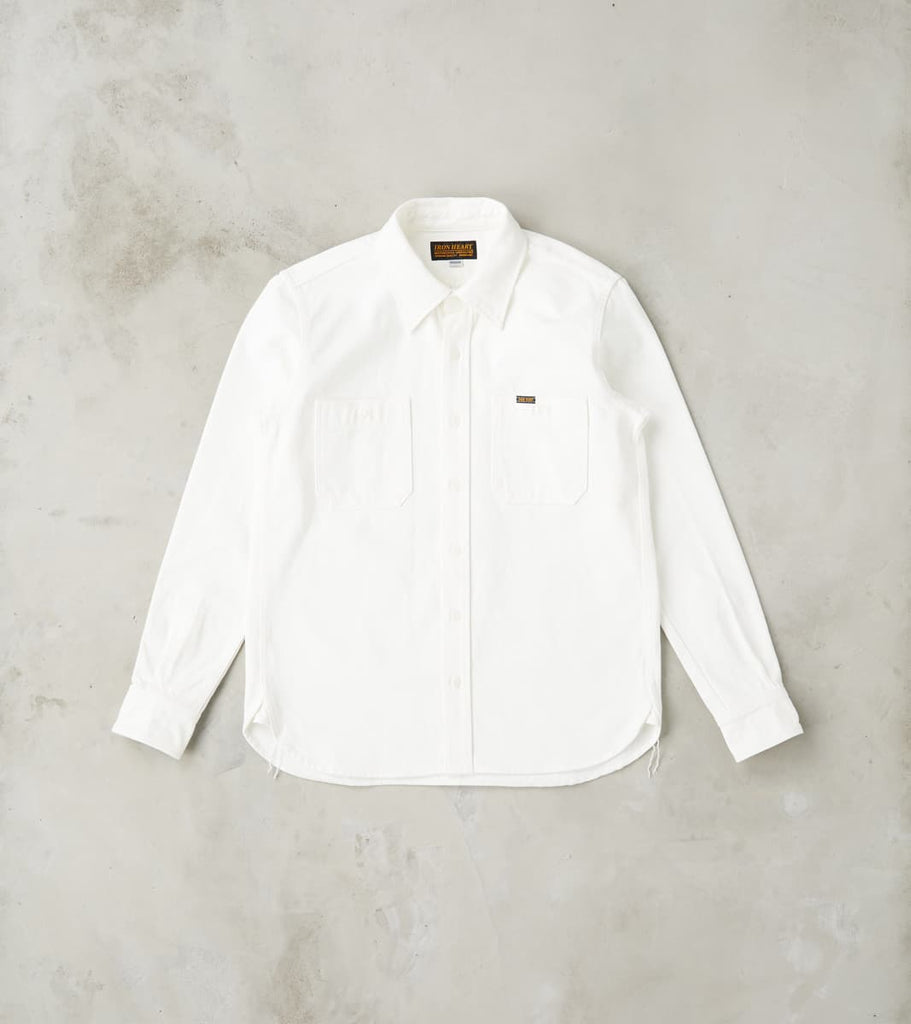 Iron Heart 391-WHT - Work Shirt - 13.5oz White Denim