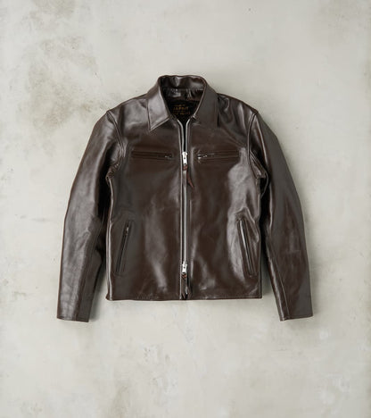 Iron Heart 129J-BRN - Rider's Jacket - Brown Japanese Horsehide