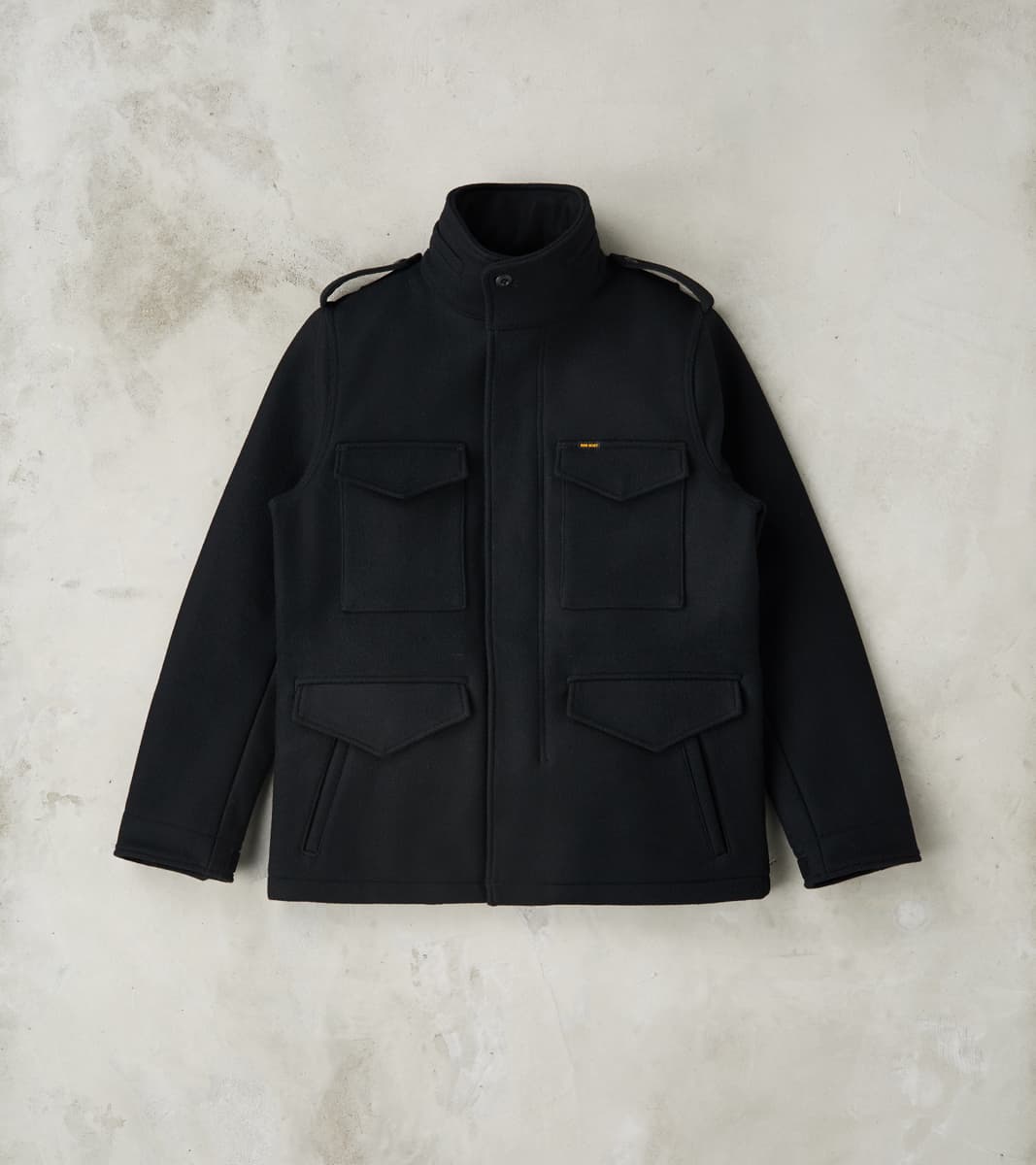 Iron Heart 49-BLK - M65 Field Jacket - 21oz Black Melton Wool