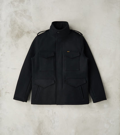 Iron Heart 49-BLK - M65 Field Jacket - 21oz Black Melton Wool