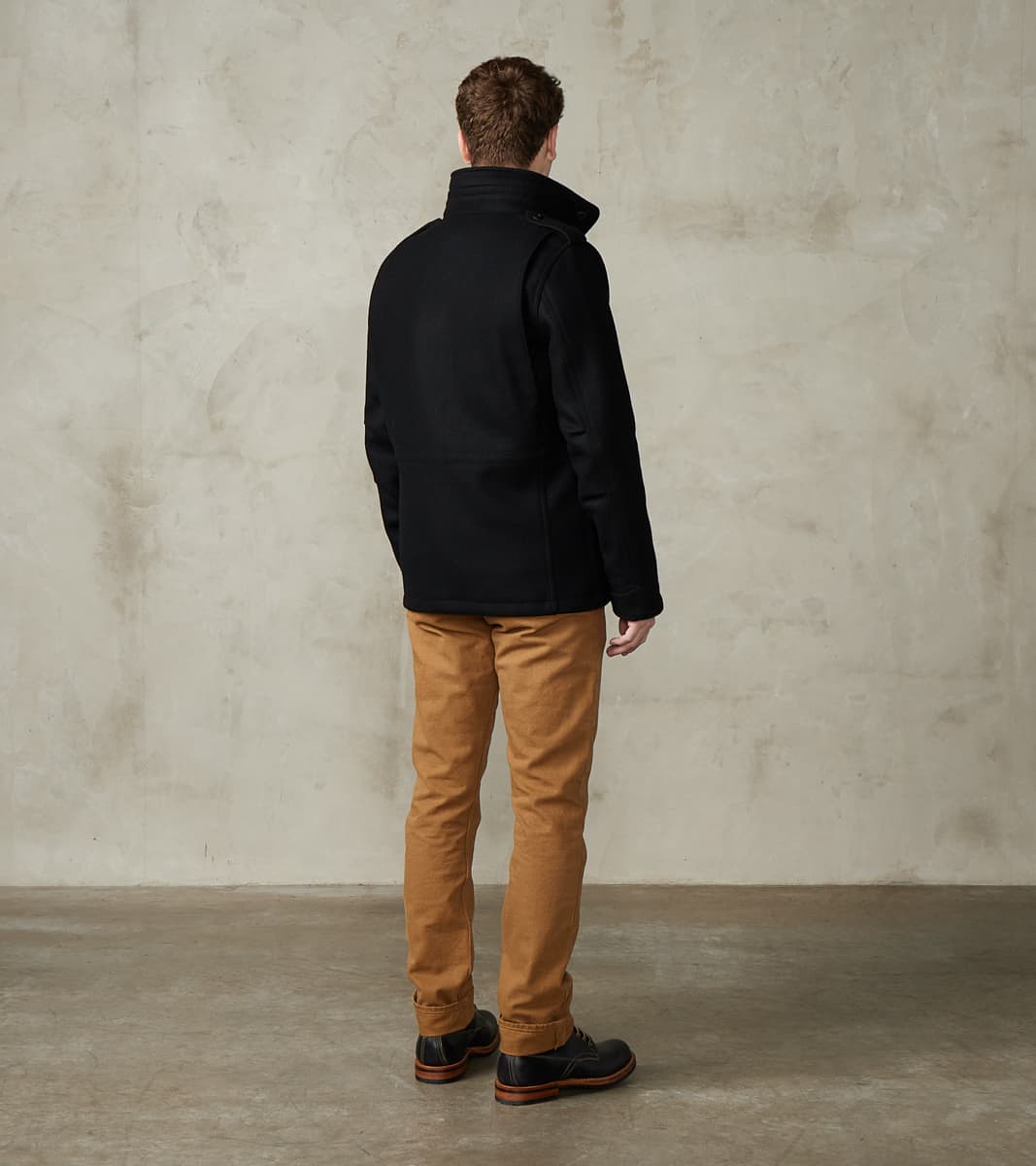 49-BLK - M65 Field Jacket - 21oz Black Melton Wool