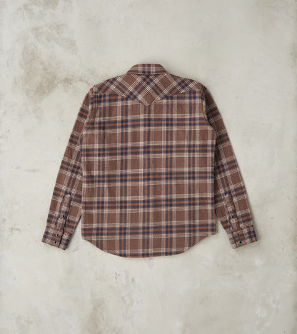 431-BRN - Western - 12oz Slubby Heavy Flannel Brown Check