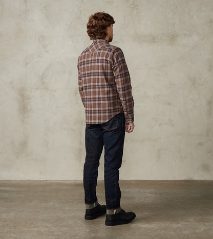 431-BRN - Western - 12oz Slubby Heavy Flannel Brown Check