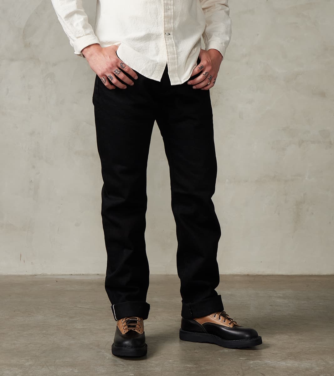 Iron Heart 888S-SBG - High Rise Relaxed Tapered - 21oz Superblack