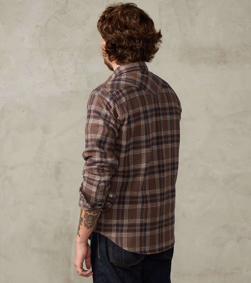 431-BRN - Western - 12oz Slubby Heavy Flannel Brown Check