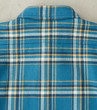 435-BLU - Work Shirt - 12oz Ultra Heavy Flannel Blue American Check
