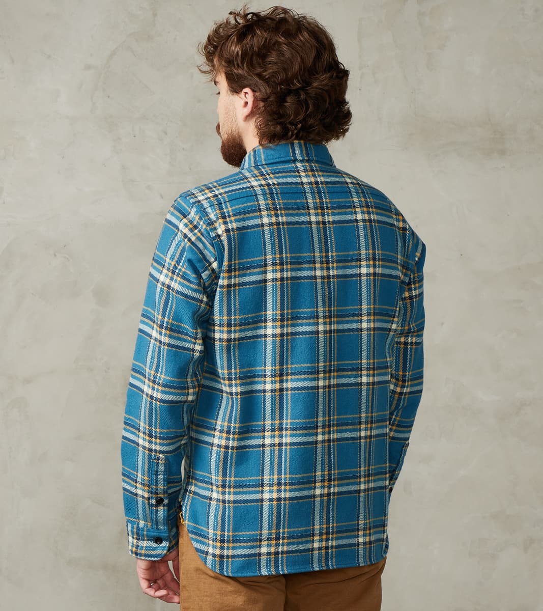 435-BLU - Work Shirt - 12oz Ultra Heavy Flannel Blue American Check