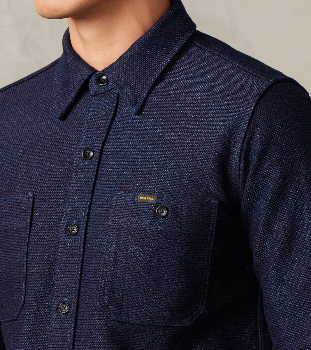 397-IND - Work Shirt - 21oz Indigo Sashiko