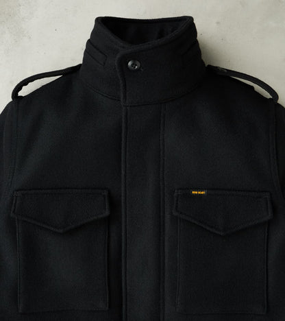 49-BLK - M65 Field Jacket - 21oz Black Melton Wool