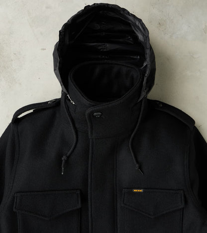 49-BLK - M65 Field Jacket - 21oz Black Melton Wool