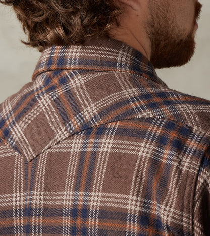 431-BRN - Western - 12oz Slubby Heavy Flannel Brown Check