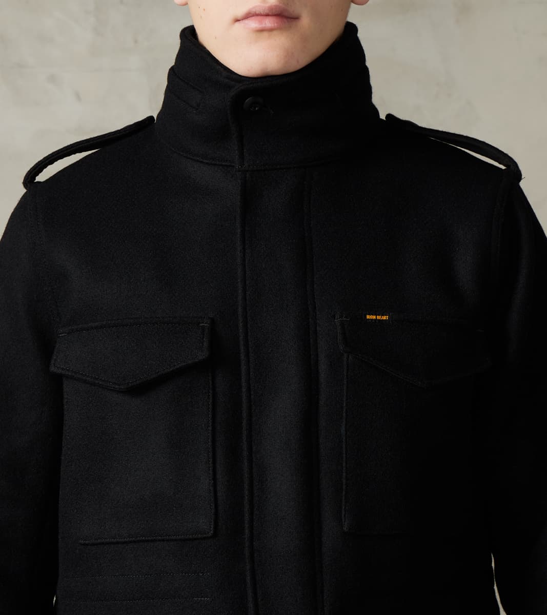 49-BLK - M65 Field Jacket - 21oz Black Melton Wool