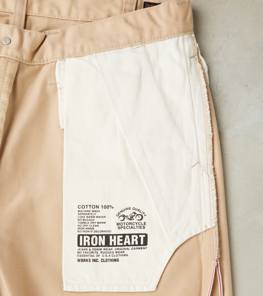 Iron Heart 721-KHA - Slim Tapered - Mercerized Selvedge Khaki