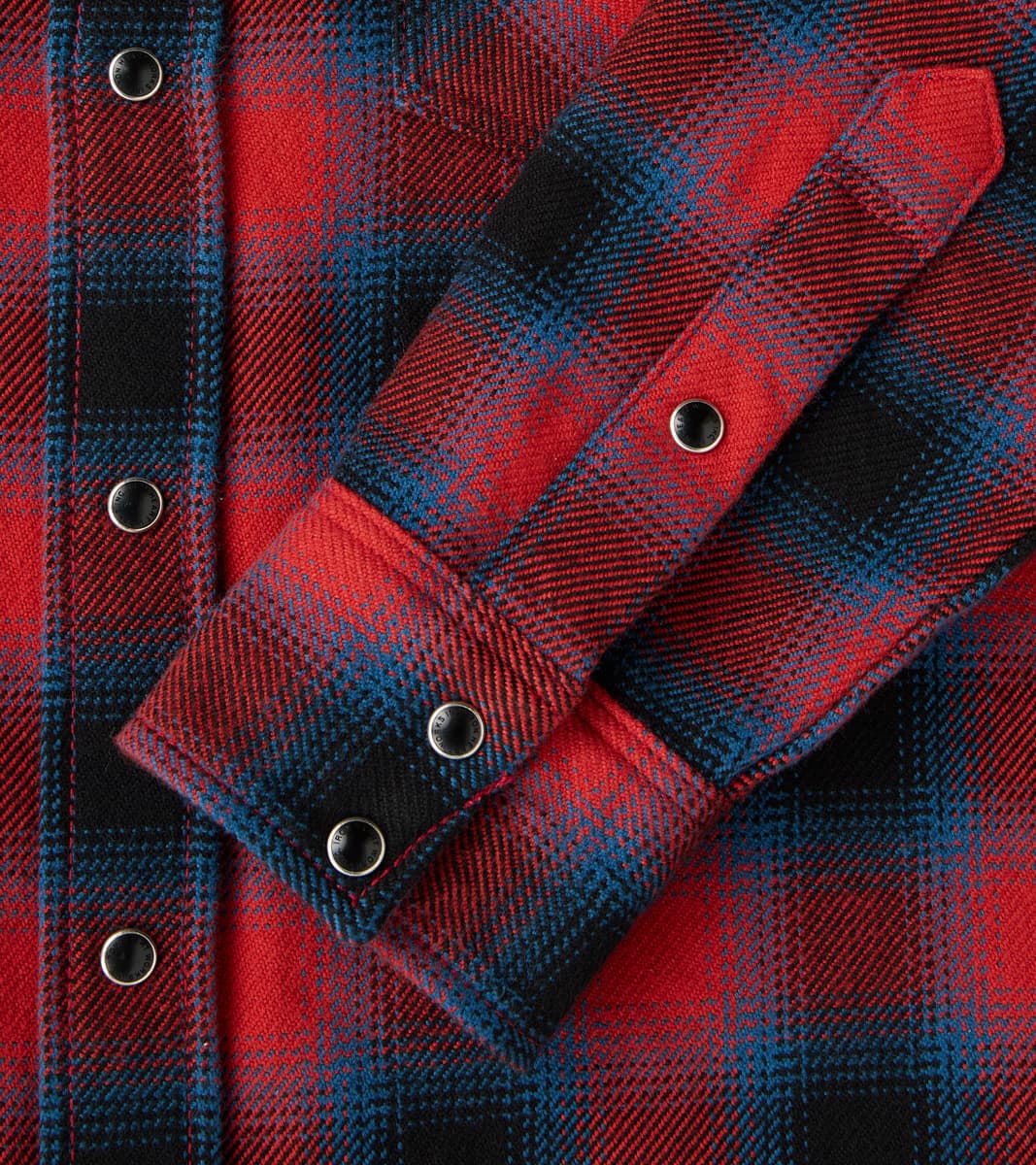 373-RED - Western- 12oz Ultra Heavy Flannel Ombre Check Red