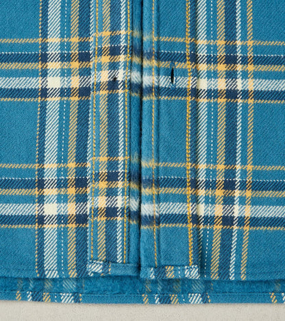 435-BLU - Work Shirt - 12oz Ultra Heavy Flannel Blue American Check