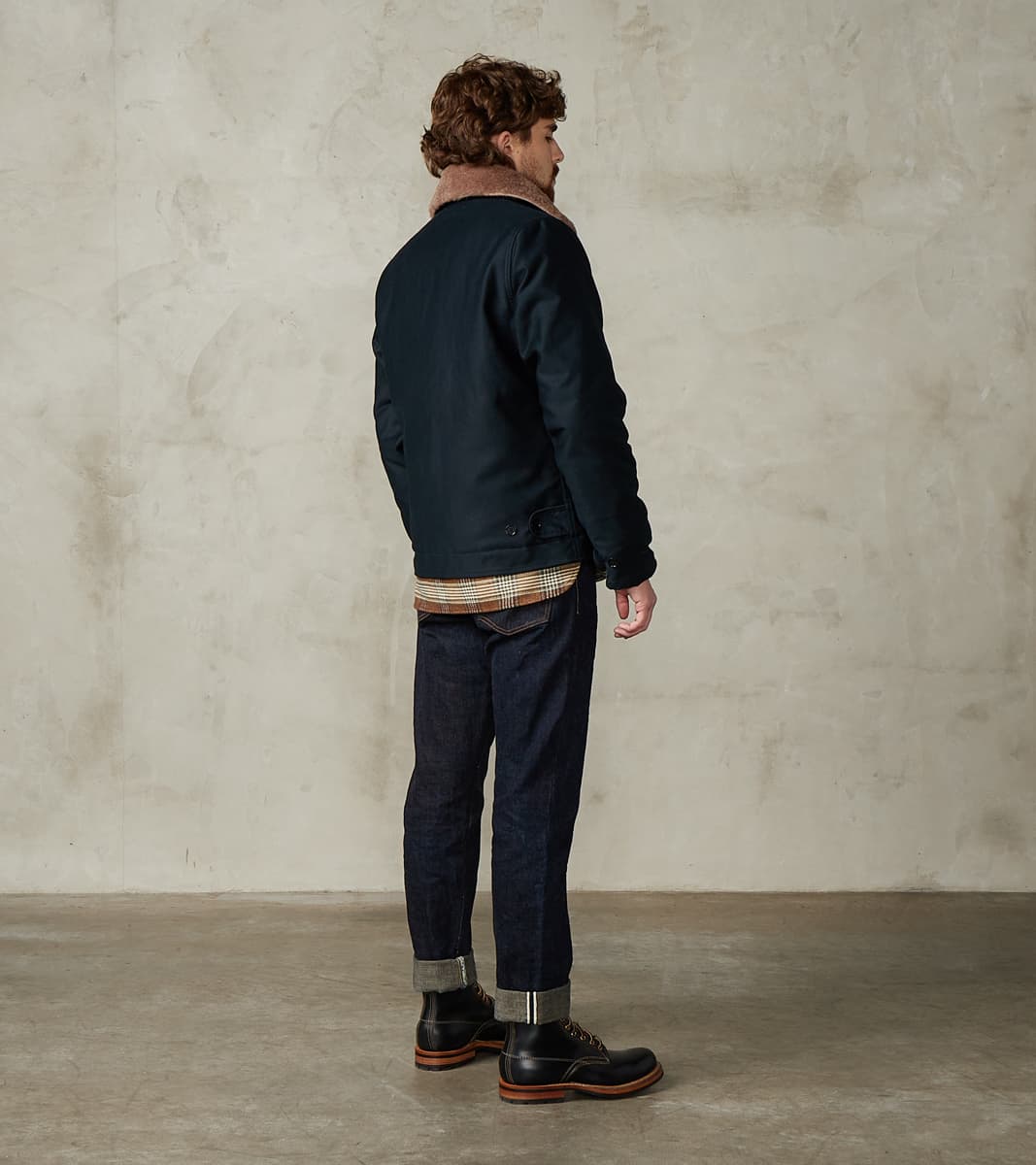 35-NAV - N1 Deck Jacket - 12oz Navy Whipcord