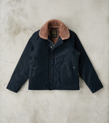Iron Heart 35-Navy - N1 Deck Jacket - 12oz Navy Whipcord