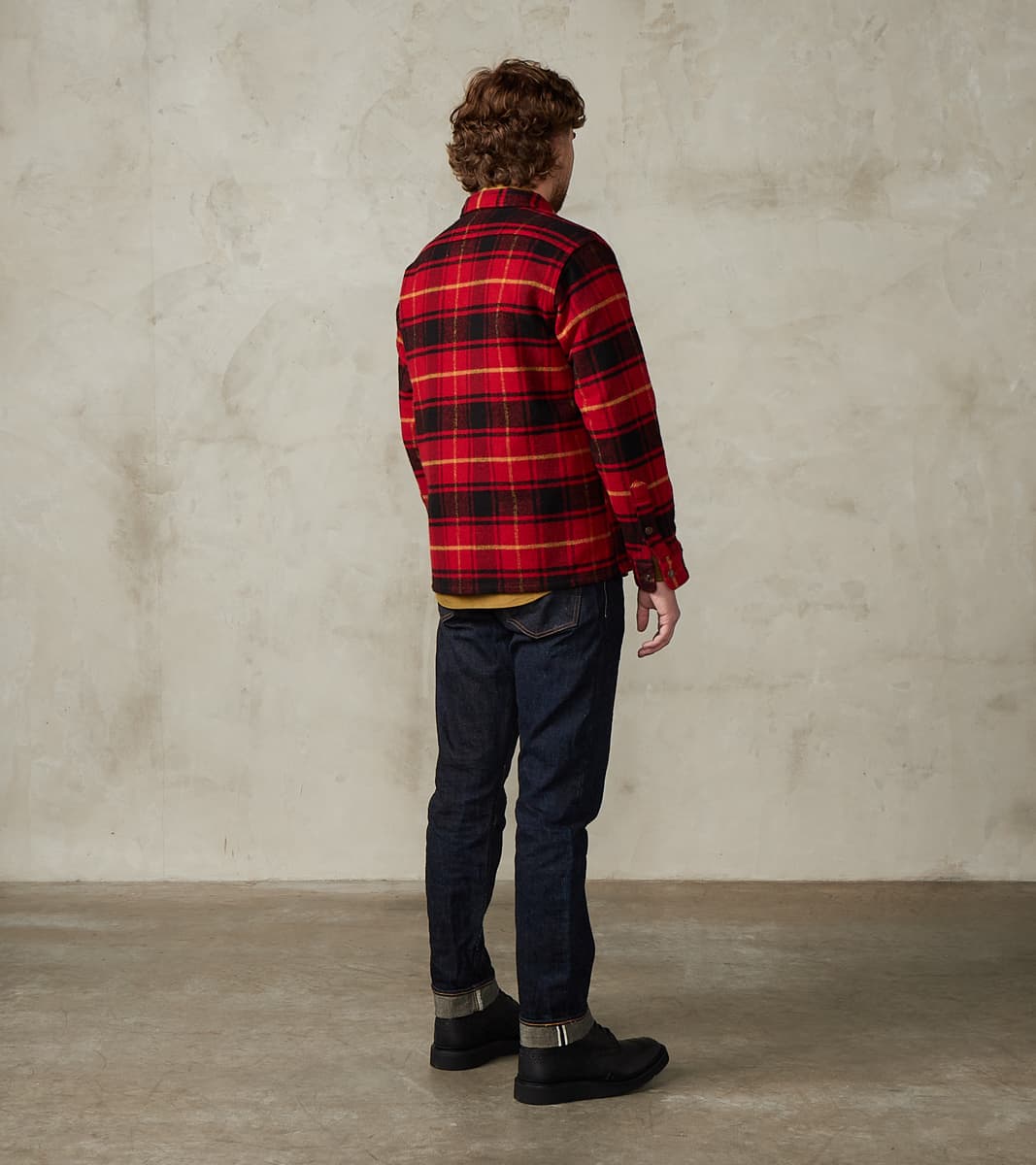 433-RED - Rider's Overshirt - 10oz Heavy Brushed Flannel Red Check