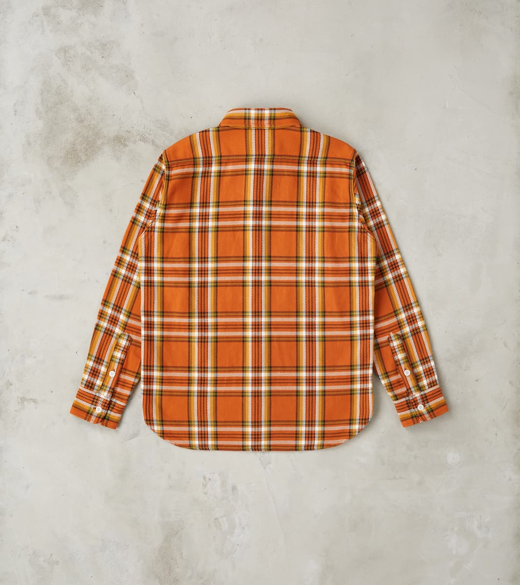 Iron Heart 442-ORA - Work Shirt - 9oz Selvedge Flannel Orange
