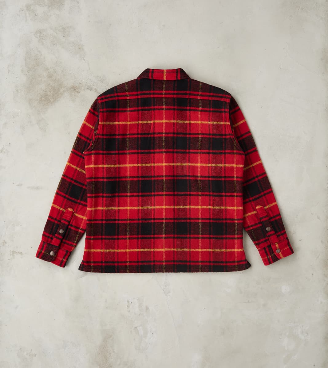 433-RED - Rider's Overshirt - 10oz Heavy Brushed Flannel Red Check