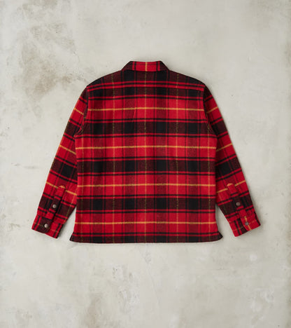 433-RED - Rider's Overshirt - 10oz Heavy Brushed Flannel Red Check