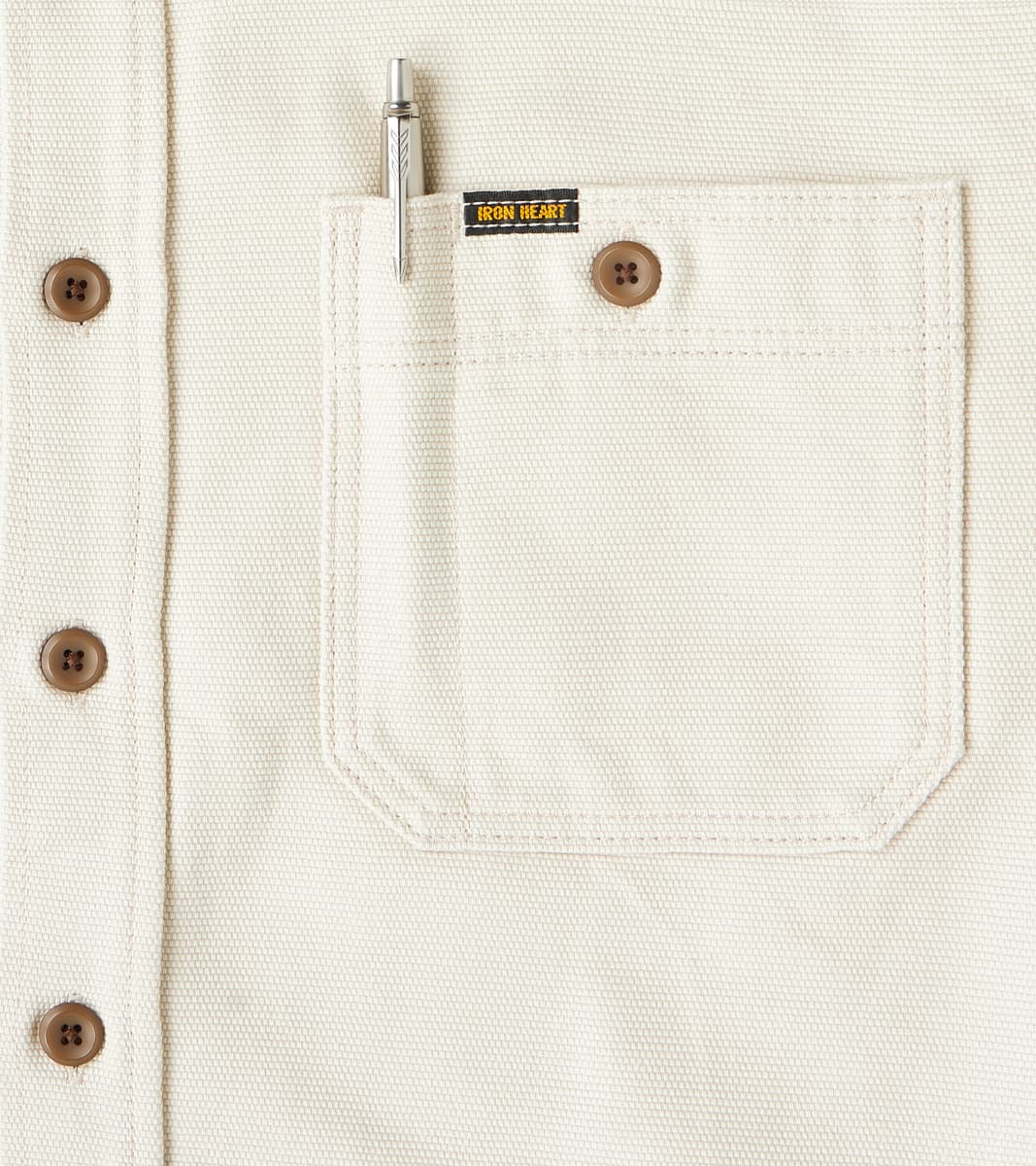 423-IVO - Work Overshirt - 13oz Ivory Oxford Cloth