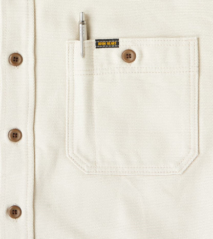 423-IVO - Work Overshirt - 13oz Ivory Oxford Cloth