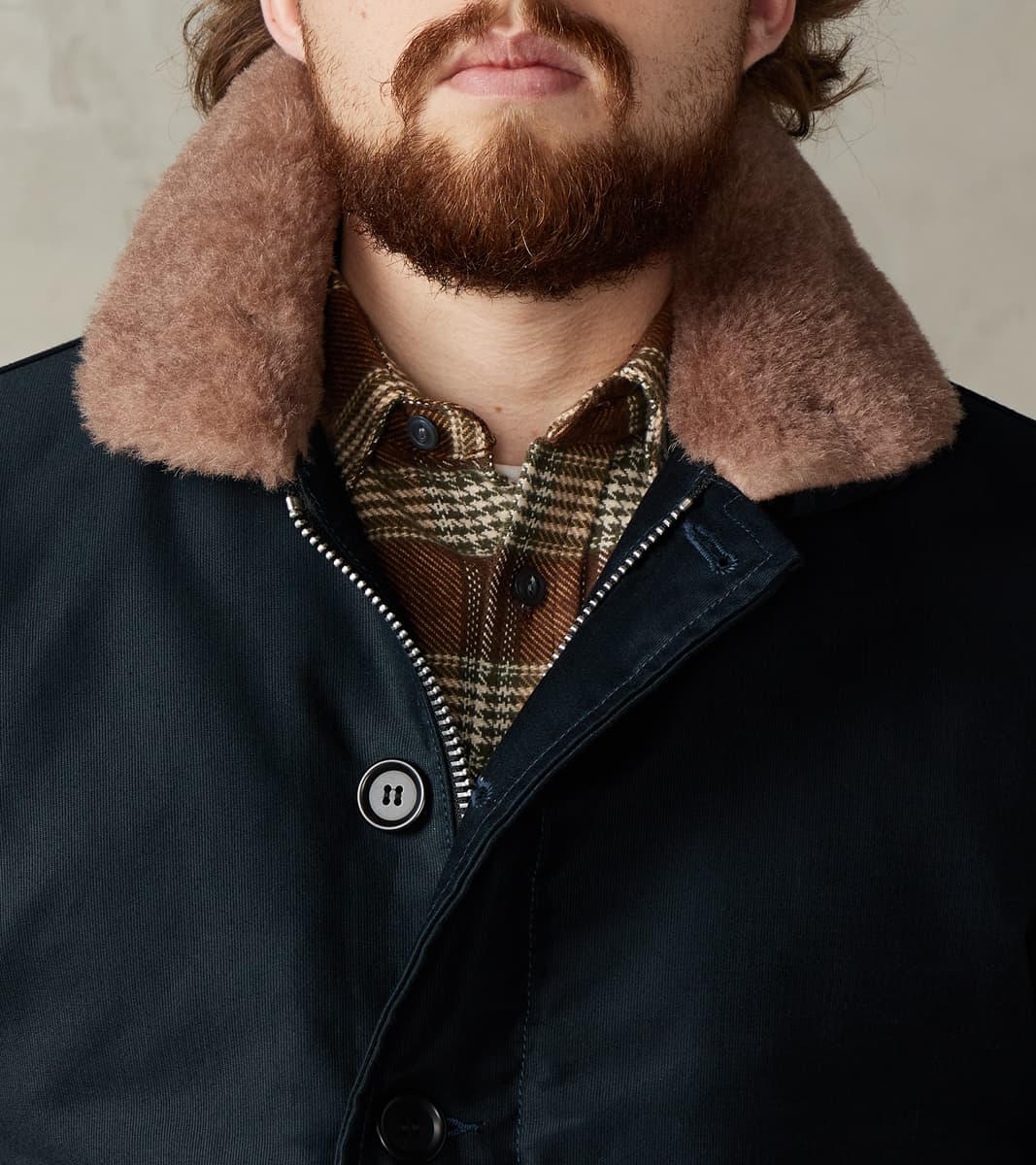 35-NAV - N1 Deck Jacket - 12oz Navy Whipcord