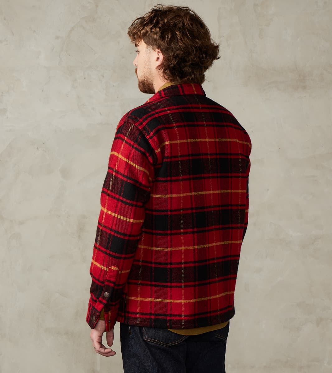 433-RED - Rider's Overshirt - 10oz Heavy Brushed Flannel Red Check