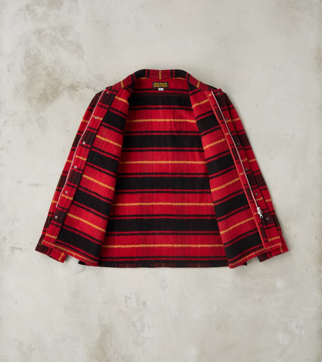 433-RED - Rider's Overshirt - 10oz Heavy Brushed Flannel Red Check