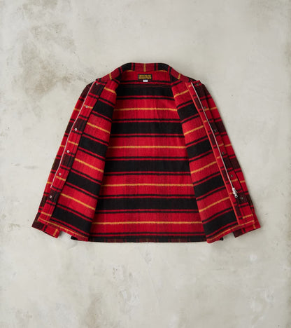 433-RED - Rider's Overshirt - 10oz Heavy Brushed Flannel Red Check