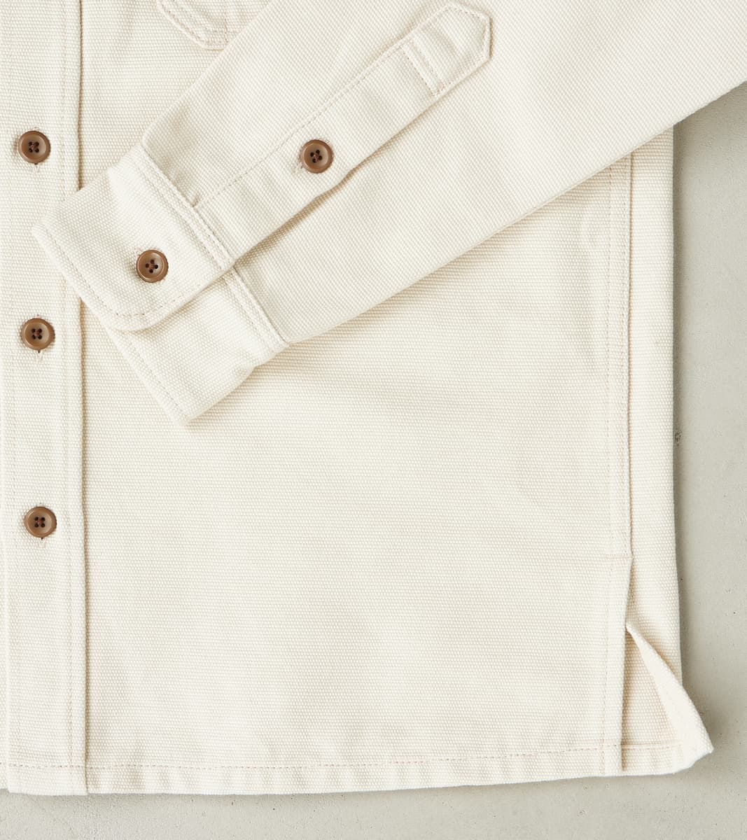 423-IVO - Work Overshirt - 13oz Ivory Oxford Cloth
