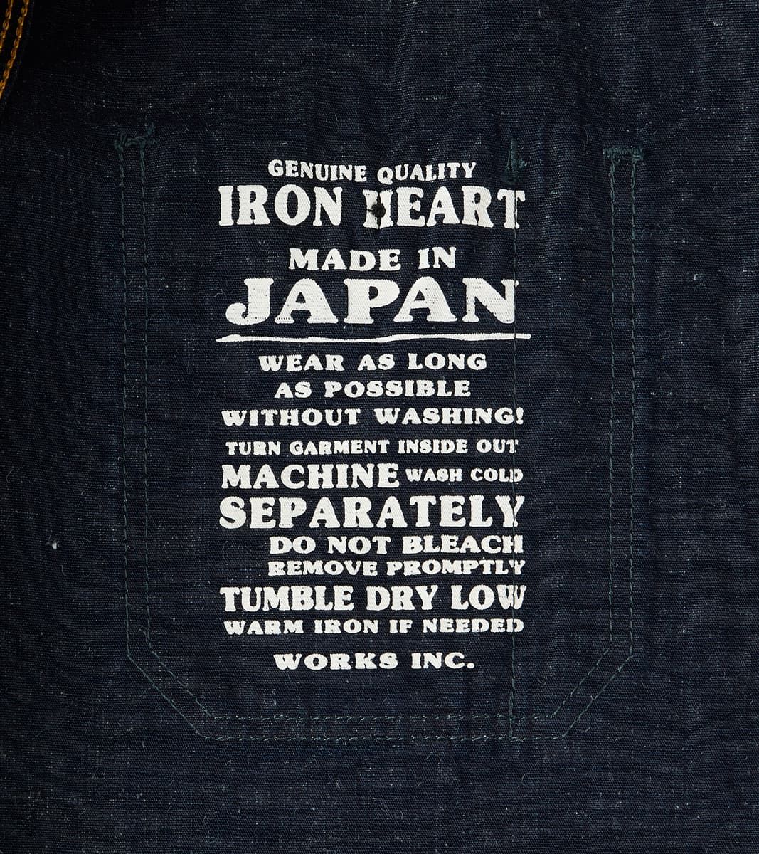 Iron Heart 443-IND - Work Shirt - 7oz Indigo Cotton Linen Chambray