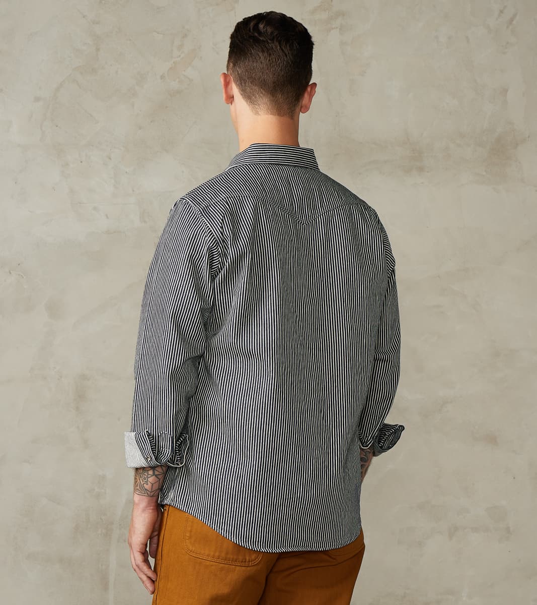 Iron Heart 07-IND - Western - 12oz Indigo Hickory Stripe Twill