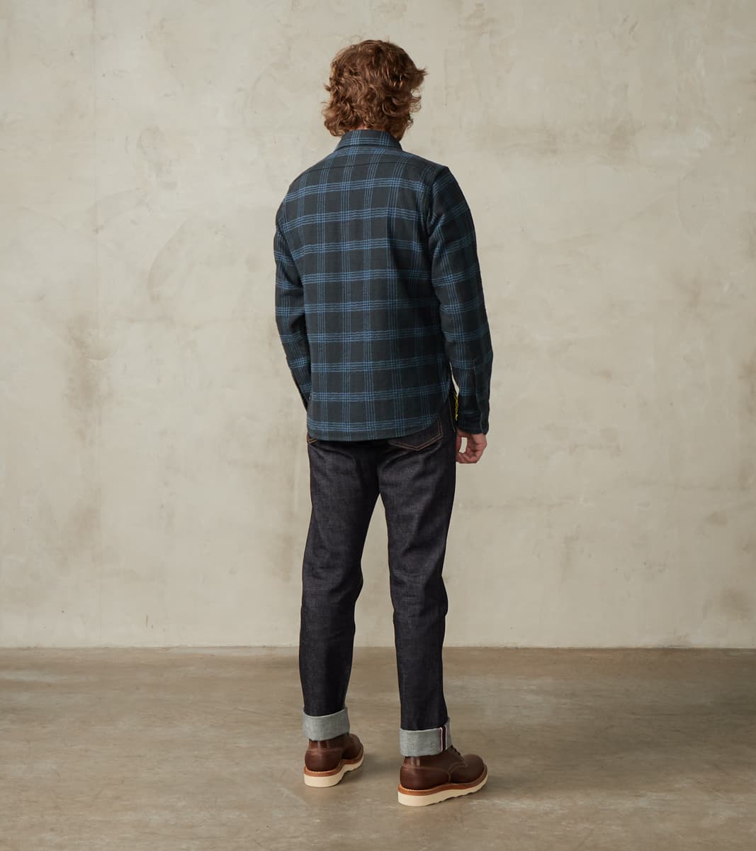 408-BLK - Work Shirt - 12oz Slubby Heavy Flannel Black Check