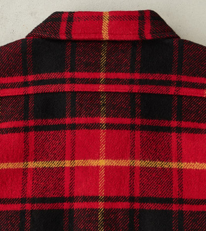 433-RED - Rider's Overshirt - 10oz Heavy Brushed Flannel Red Check
