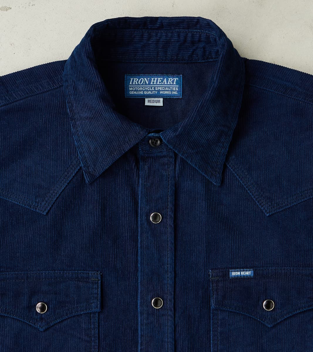 Iron Heart 438-IND - Western - 7.5oz Selvedge Indigo Corduroy