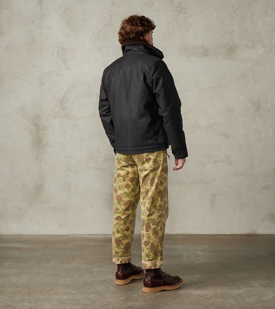 37-BLK - N1 Deck Jacket - 14oz Black Oiled Whipcord