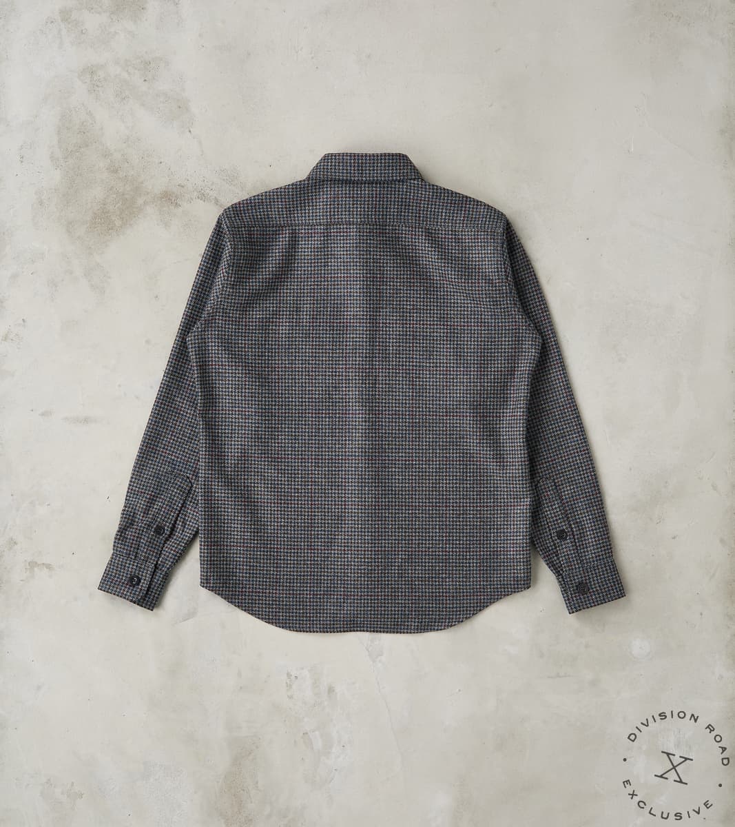 DR 434-PPT - CPO Shirt - Fox Brothers® Wool Antique Pewter Puppytooth Twill Flannel