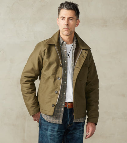 Iron Heart 45-GRN - A2 Deck Jacket - 14oz Army Green Oiled Whipcord