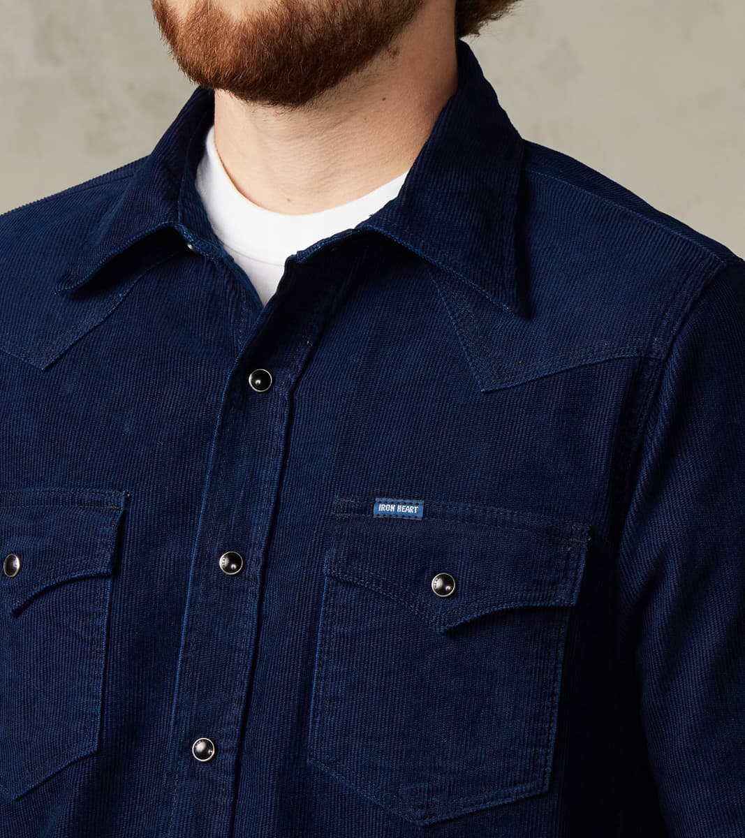 Iron Heart 438-IND - Western - 7.5oz Selvedge Indigo Corduroy