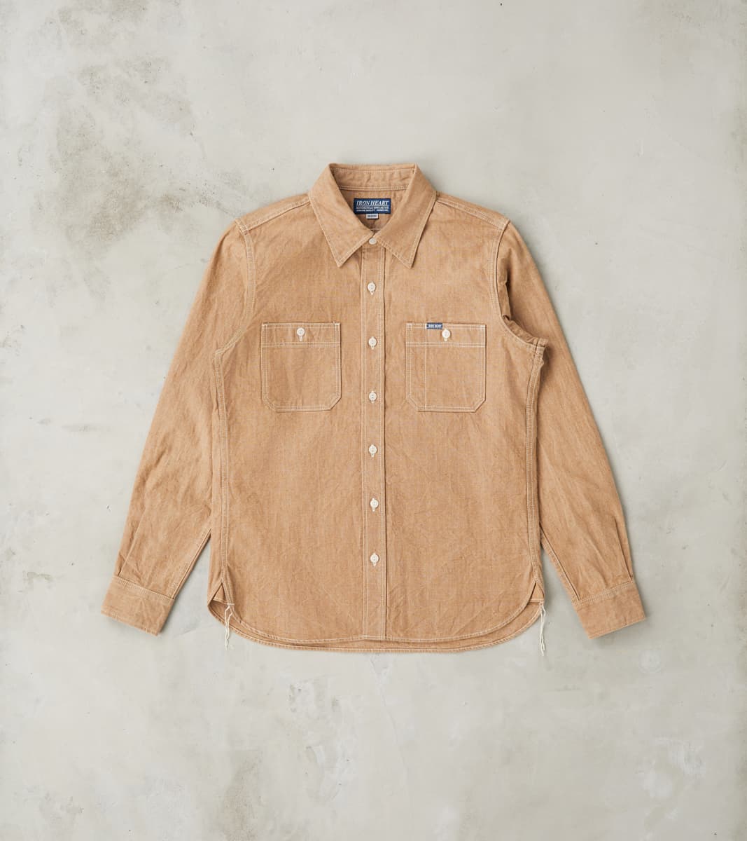 Iron Heart 363-MOC - Work Shirt - 10oz Organic Chambray Mocha