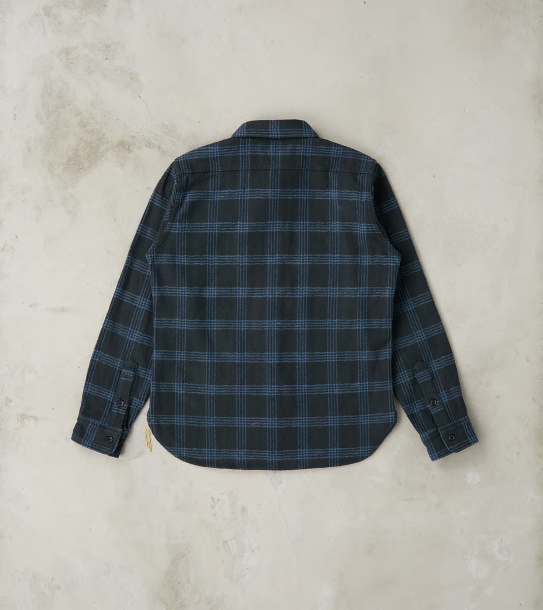 408-BLK - Work Shirt - 12oz Slubby Heavy Flannel Black Check